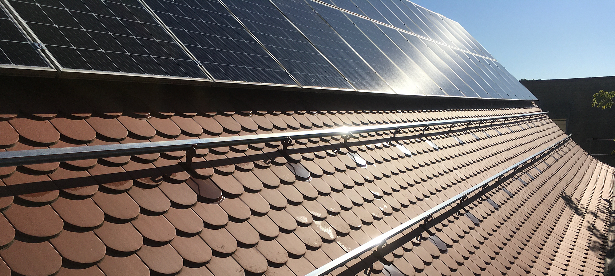 Ansicht Dach mit Solarpanel